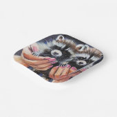 ベビーアライグマinハンズ紙プレート ペーパープレート (傾斜あり)