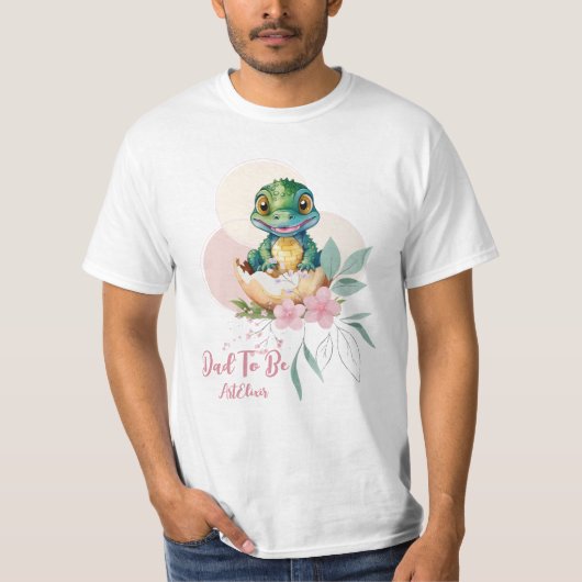 ベビーアリゲーターが孵化するメンズ Tシャツ (正面)