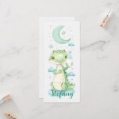 ベビーアリゲーターの水の色のブックマーパーソナライズされたク カード (正面/裏面インサイチュ)