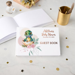 ベビーアリゲーターハッチングフローラベビーシャワー箔 ゲストブック