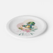 ベビーアリゲーターハッチングフローラベビーシャワー ペーパープレート (アングル)