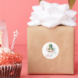 ベビーアリゲーターハッチングフローラベビーシャワー ラウンドシール