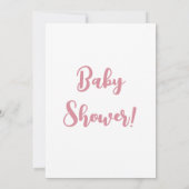 ベビーアリゲーターハッチングフローラベビーシャワー 招待状 (裏面)