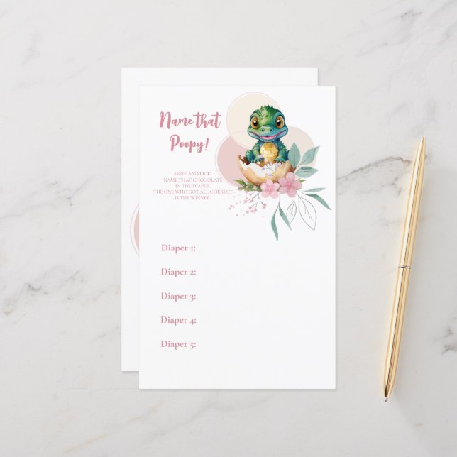 ベビーアリゲーターハッチングフローラ名そのウンチゲーム (正面/裏面インサイチュ)