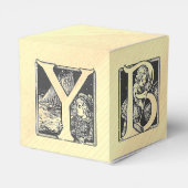 ベビーアルファベットブロック木製ヴィンテージお願いボックス フェイバーボックス (裏面サイド)