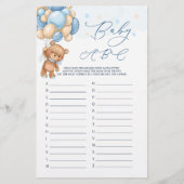 ベビーアルファベットABCゲームテディベア赤ちゃんシャワー (正面)