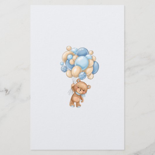 ベビーアルファベットABCゲームテディベア赤ちゃんシャワー (裏面)