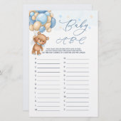 ベビーアルファベットABCゲームテディベア赤ちゃんシャワー (正面/裏面)