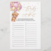 ベビーアルファベットABCゲームテディベア赤ちゃんシャワー (正面)