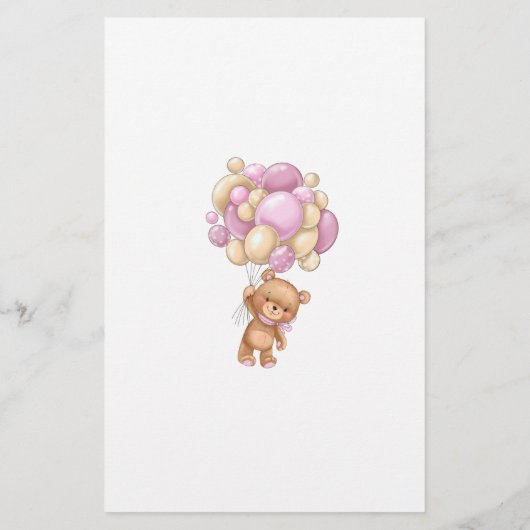 ベビーアルファベットABCゲームテディベア赤ちゃんシャワー (裏面)