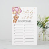 ベビーアルファベットABCゲームテディベア赤ちゃんシャワー (スタンド正面)