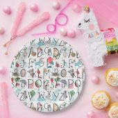 ベビーアルファベットABCベビーシャワー招待状 ペーパープレート (パーティー)