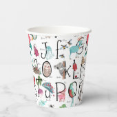 ベビーアルファベットABCベビーシャワー招待状 紙コップ (裏面)