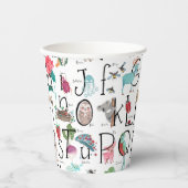 ベビーアルファベットABCベビーシャワー招待状 紙コップ (正面)