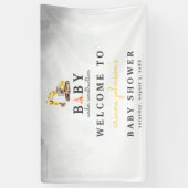 ベビーアンダー建築ベビーシャワーウェルカムヤード 横断幕 (縦)