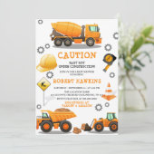 ベビーアンダー建築ベビーシャワー招待状 招待状 (スタンド正面)