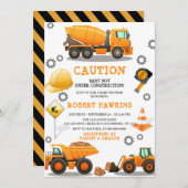 ベビーアンダー建築ベビーシャワー招待状 招待状 (正面/裏面)