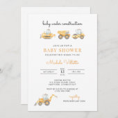 ベビーアンダー建築ベビーシャワー招待状 招待状 (正面/裏面)