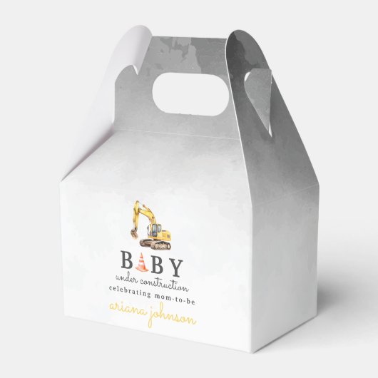 ベビーアンダー建築ボーイベビーシャワー フェイバーボックス (裏面サイド)