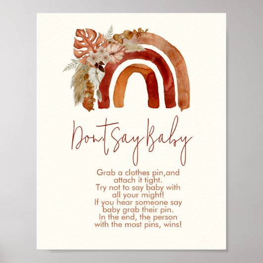 ベビーアース音望遠の水色の虹と言わない ポスター (正面)