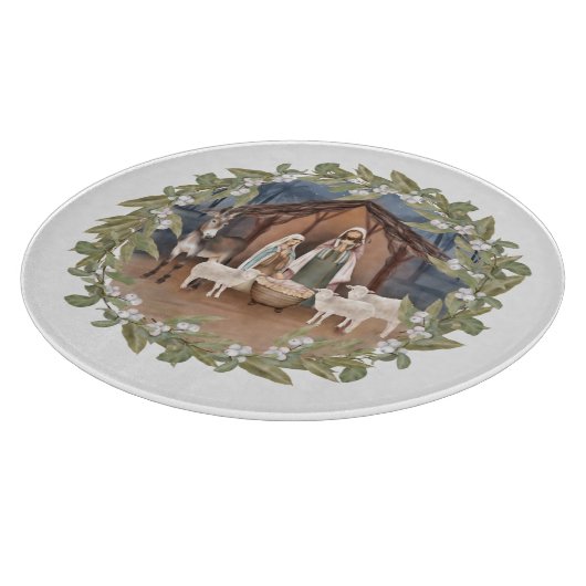 ベビーイエスがマンガー出生の切断板に カッティングボード (角)