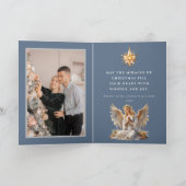 ベビーイエスのマンガー出生折り畳み写真 カード (内部)