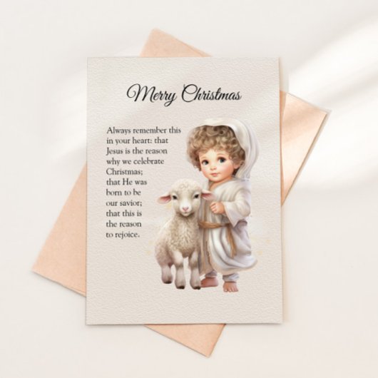 ベビーイエスアンドラムイラストレーション シーズンポストカード