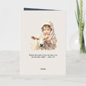 ベビーイエスイラストレーションメリークリスマス 箔シーズンカード (裏面)