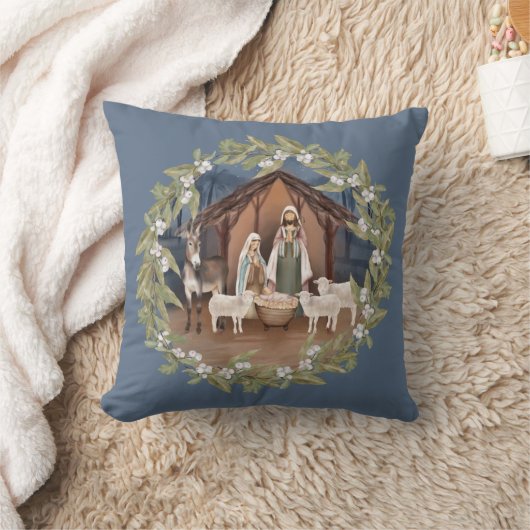 ベビーイエスインザマンガー出生 クッション (ブランケット)