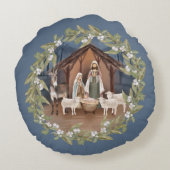 ベビーイエスインザマンガー出生 ラウンドクッション (裏面)