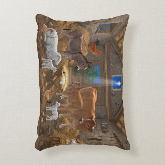 ベビーイエスマンガーホーリーナイトクリスマス出生 アクセントクッション (正面(垂直))