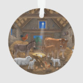 ベビーイエスマンガーホーリーナイトクリスマス出生 オーナメント (裏面)