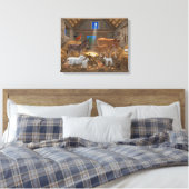 ベビーイエスマンガーホーリーナイトクリスマス出生 キャンバスプリント (インサイチュ (寝室))