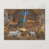 ベビーイエスマンガーホーリーナイトクリスマス出生 シーズンポストカード (正面)