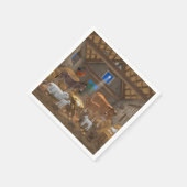 ベビーイエスマンガーホーリーナイトクリスマス出生 スタンダードカクテルナプキン (角)