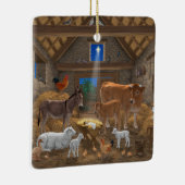 ベビーイエスマンガーホーリーナイトクリスマス出生 セラミックオーナメント (右)