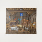 ベビーイエスマンガーホーリーナイトクリスマス出生 タペストリー (正面(横))