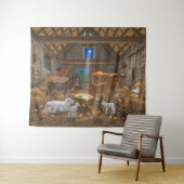 ベビーイエスマンガーホーリーナイトクリスマス出生 タペストリー (インサイチュ(横))