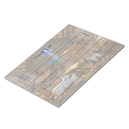 ベビーイエスマンガーホーリーナイトクリスマス出生 ノートパッド (アングル)