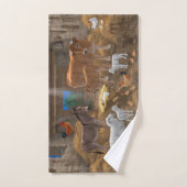 ベビーイエスマンガーホーリーナイトクリスマス出生 バスタオルセット (ハンドタオル)