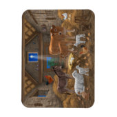 ベビーイエスマンガーホーリーナイトクリスマス出生 マグネット (縦)