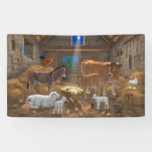 ベビーイエスマンガーホーリーナイトクリスマス出生 横断幕 (横)