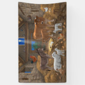 ベビーイエスマンガーホーリーナイトクリスマス出生 横断幕 (縦)