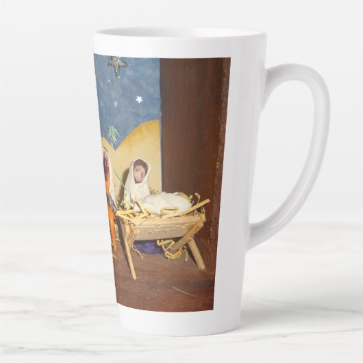 ベビーイエスメアリースリーキングスクリスマス出生 カフェラテマグ (右)