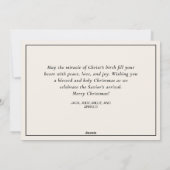 ベビーイエスメリージョセフ出生メリークリスマス シーズンカード (裏面)