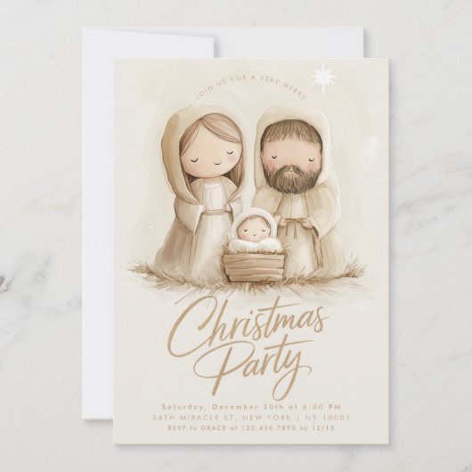 ベビーイエスメリージョセフ聖降誕祭 招待状 (正面)