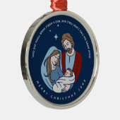 ベビーイエス出生シーンクリスマス メタルオーナメント (右)