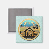 ベビーイエス出生シーン、誕生オブイエズホリデイ マグネット (正面/裏面)