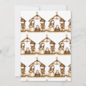 ベビーイエス出生マンガー宗教的なクリスマス 招待状 (裏面)