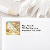 ベビーイエス出生ラブスとロバ ラベル (インサイチュ)